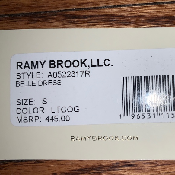 Ramy Brook Light Cognac Smocked Waist Maxi Belle Dress - Picture 7 of 7